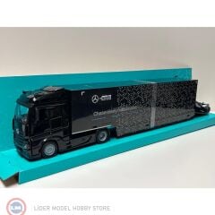 1:43 Burago 2024 Mercedes Benz ACTROS + TRAILER + W15 E PERFORMANCE #63 RUSSELL