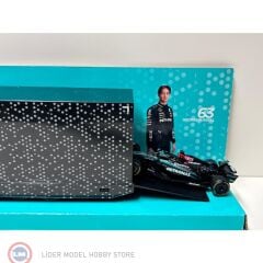 1:43 Burago 2024 Mercedes Benz ACTROS + TRAILER + W15 E PERFORMANCE #63 RUSSELL