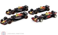 1:43 Burago Red Bull Racing F1 Set - 4 x World Champion Max Verstappen - RB16B - RB18 - RB19 - RB20