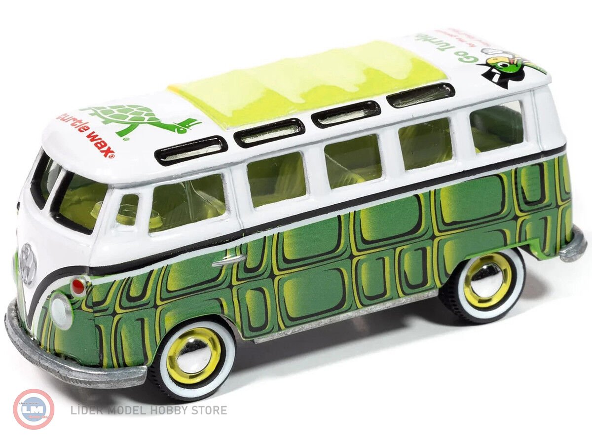 1:64 Johnny Lightning 1965 Volkswagen Samba Bus ''Turtle Wax'' ''Pop Culture''