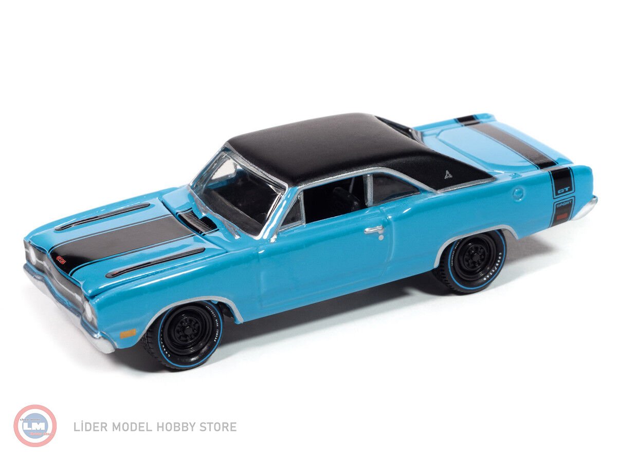 1:64 Johnny Lightning 1969 Dodge Dart GTS 340 ''Goodyear Blue Streak'' ''Pop Culture''