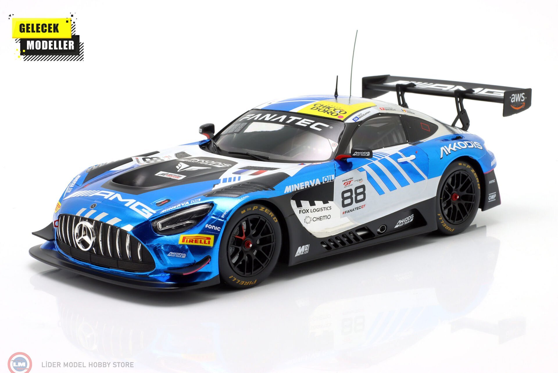 1:18 IXO Mercedes Benz AMG GT3 Evo #88 GTWC Champion 2023 AMG Team AKKodis ASP