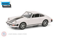 1:18 Porsche 911 Coupe White with Black Stripes