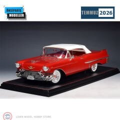 1:18 GLM/Stamp Models 1957 Cadillac Series 62 Convertible Closed roof Dakotah Red