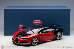 1:12 Autoart 2017 Bugatti Chiron (Italian Red  Nocturne Black)