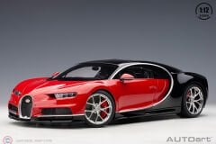 1:12 Autoart 2017 Bugatti Chiron (Italian Red  Nocturne Black)