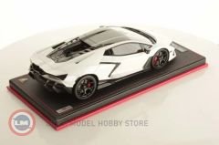 1:18 Lamborghini Revuelto Bianco Siderale with Red Accents