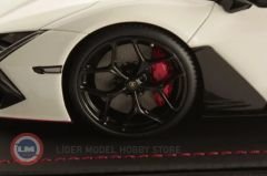 1:18 Lamborghini Revuelto Bianco Siderale with Red Accents