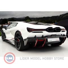 1:18 Lamborghini Revuelto Bianco Siderale with Red Accents