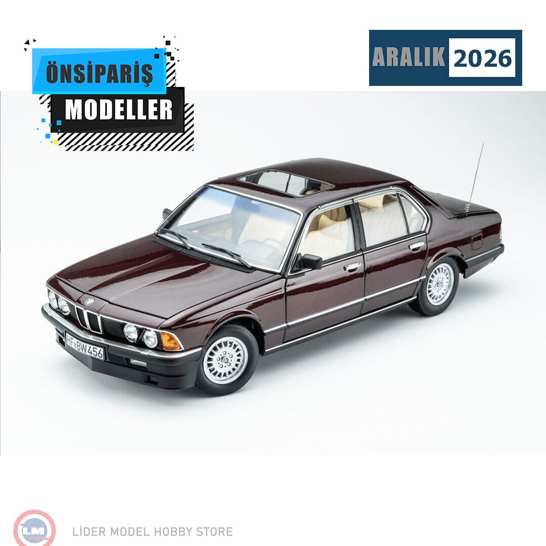 1:18 TOURING MODEL BMW 745i E23 1984 Burgundy Red