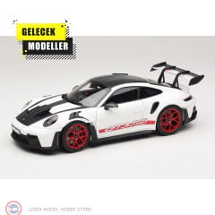 1:18 Norev Porsche 911 GT3 RS whith Weissach-package  2022 - whitepoly red