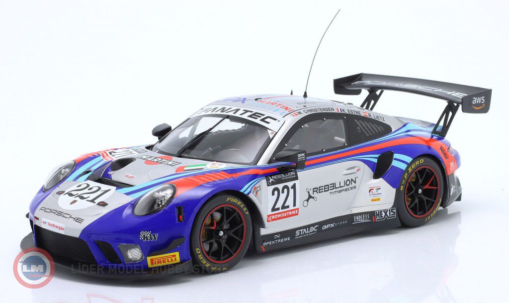 1:18 2022 Porsche 911 GT3 R #221 24h Spa 2022 - Christensen, Lietz, Estre