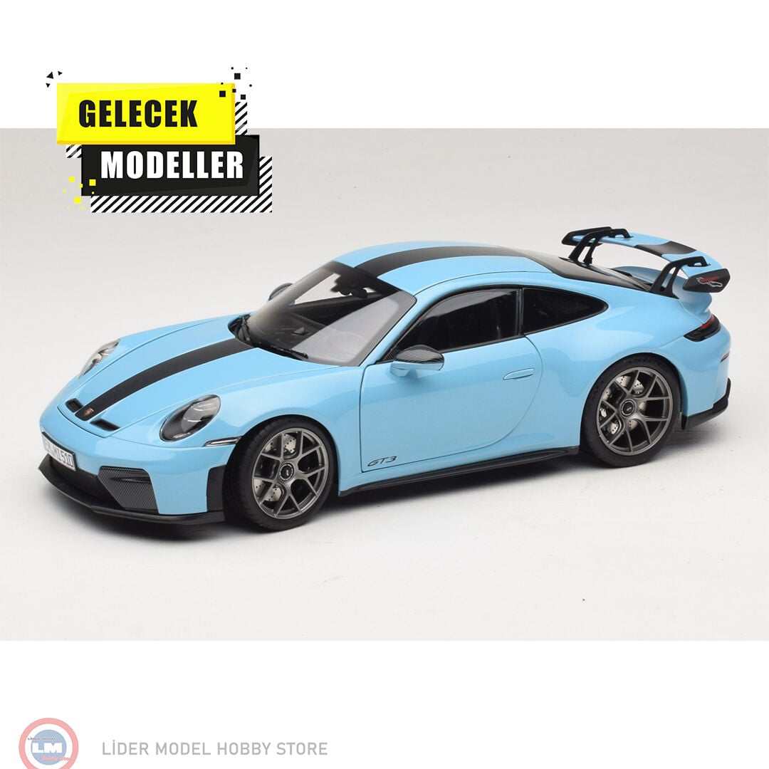 1:18 Norev Porsche 911 GT3 with Weissach-package 2025 - Gulf blue