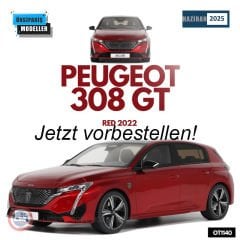1:18 Otto 2022 Peugeot 308 GT Red