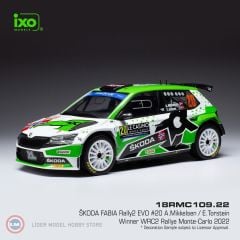 1:18 2022 Skoda Fabia Rally2 EVO #20 Rallye WM, Rallye Monte Carlo