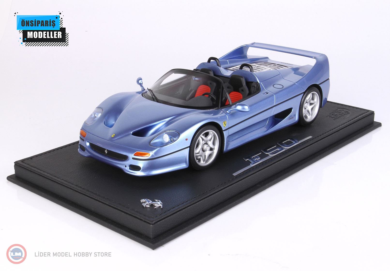 1:18 Ferrari F50 Coupe 1995 Spider Version California Light Blue Metallic