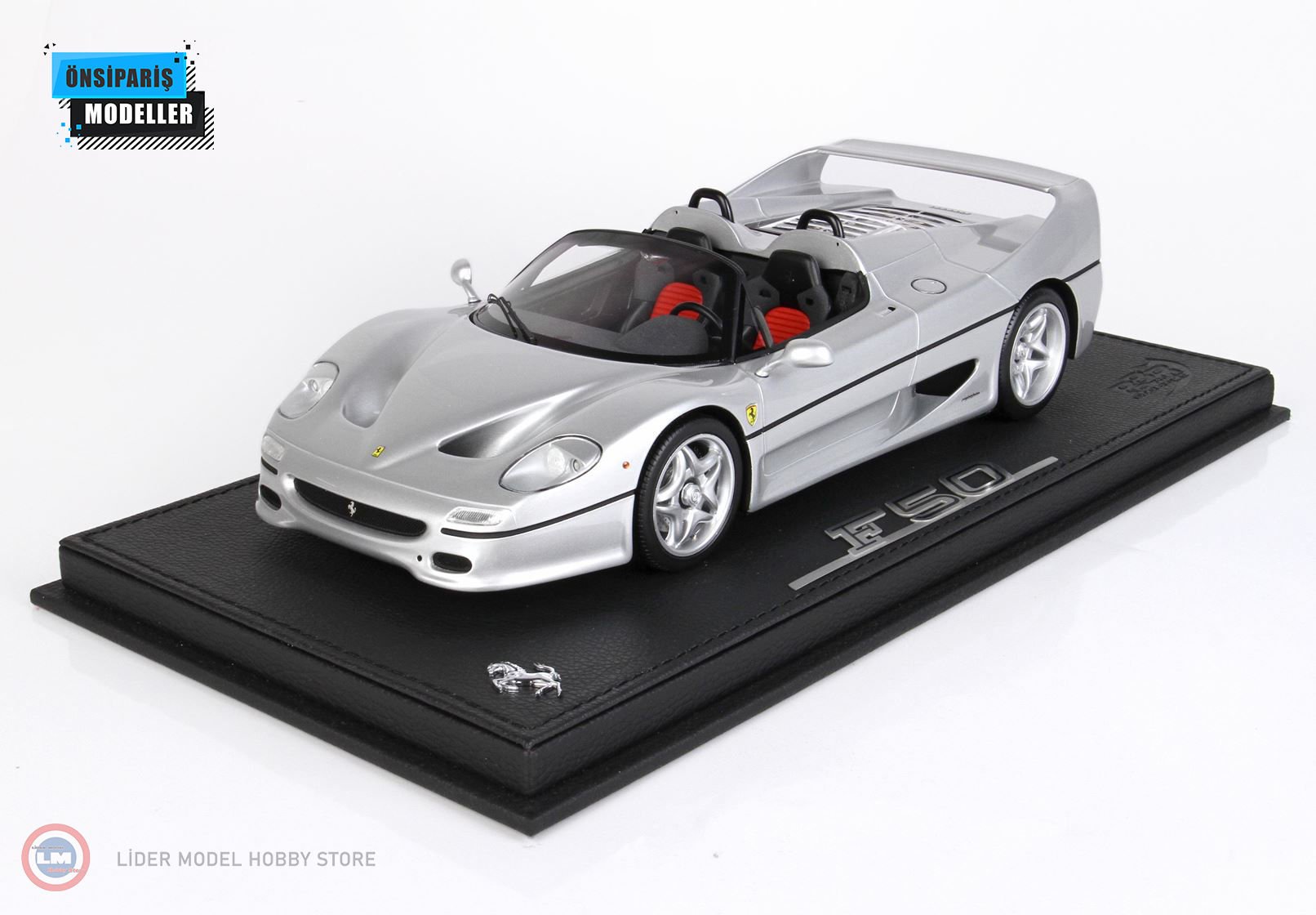 1:18 Ferrari F50 Coupe 1995 Spider Version Metallic Silver Nurburgring