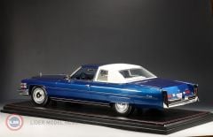 1:18 1974 Cadillac Coupe Deville - Regal Blue Firemist