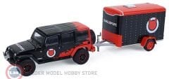 1:64 Greenlight 2012 Jeep Wrangler Unlimited with Small Cargo Trailer