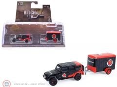 1:64 Greenlight 2012 Jeep Wrangler Unlimited with Small Cargo Trailer