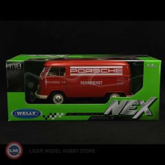 1:18 Welly 1963 Volkswagen T1 Kasten 1963 Porsche Renndienst