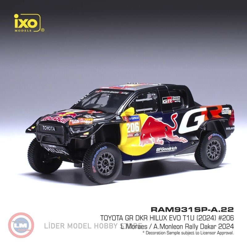 1:43 IXO 2024 Toyota GR DKR Hilux Evo T1U #206 Rally Dakar