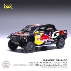 1:43 IXO 2024 Toyota GR DKR Hilux Evo T1U #206 Rally Dakar