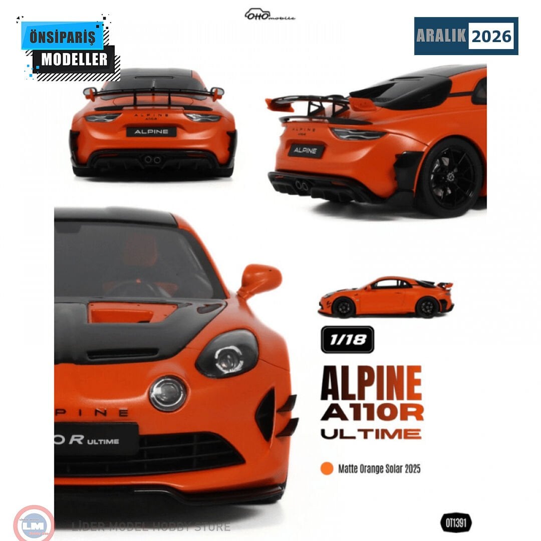 1:18 Otto 2025 Renault Alpine A110R Ultimate Matte Orange Solar