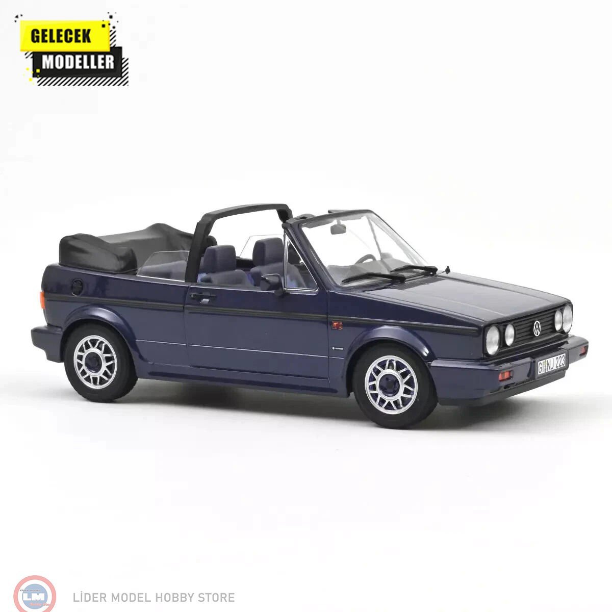 1:18 Norev 1992 Volkswagen Golf Cabriolet Quartett Inka Blue