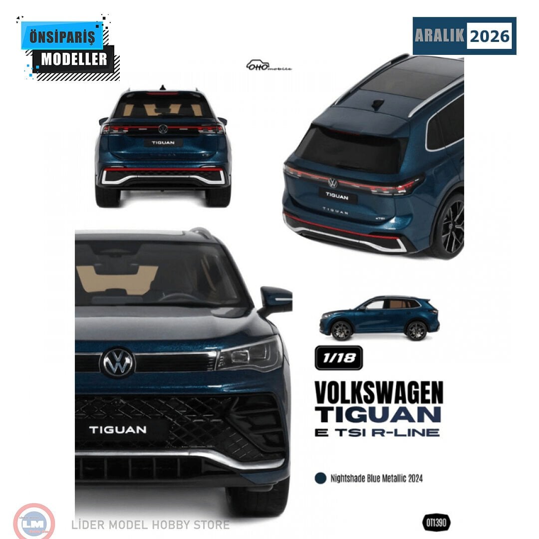 1:18 Otto 2024 Volkswagen Tiguan E TSI R Line Nightshade Blue