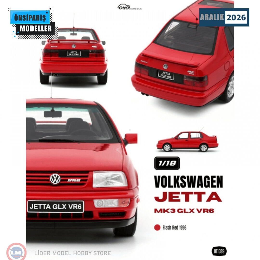 1:18 Otto 1996 Volkswagen Jetta MK3 GLX VR6 Flash Red