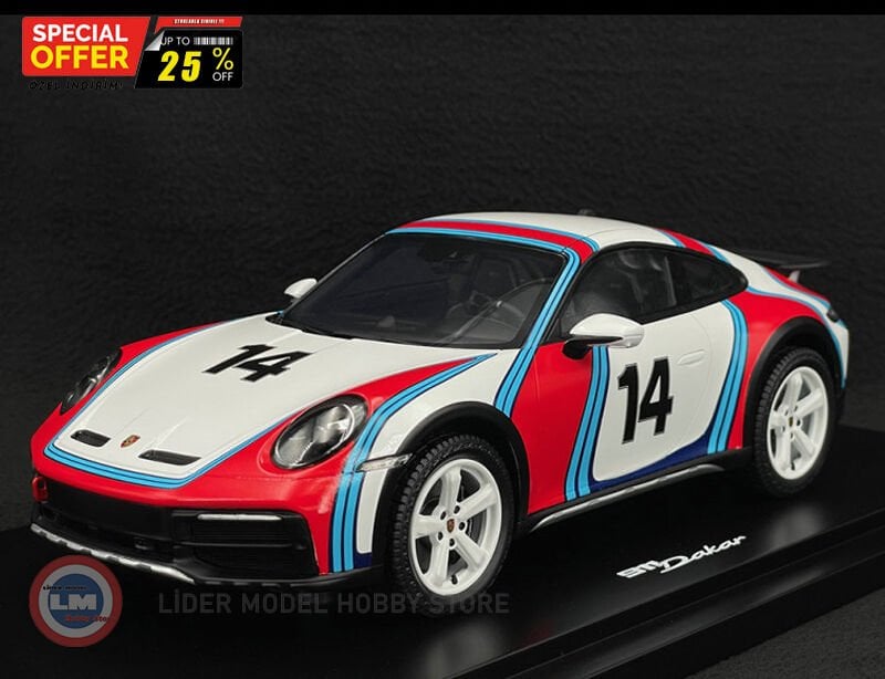 1:18 Spark 2023 Porsche 911 (992) #14 Dakar ''Martini Livery''