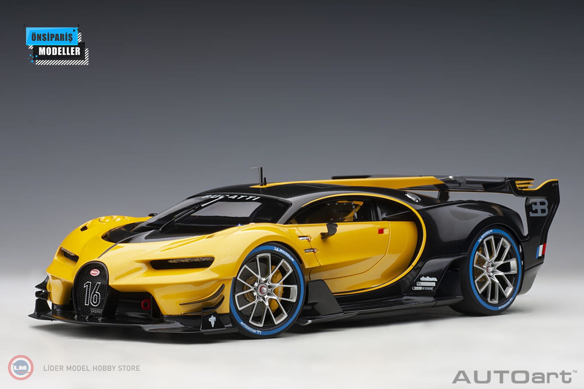 1:18 Bugatti Vision GT Sarı