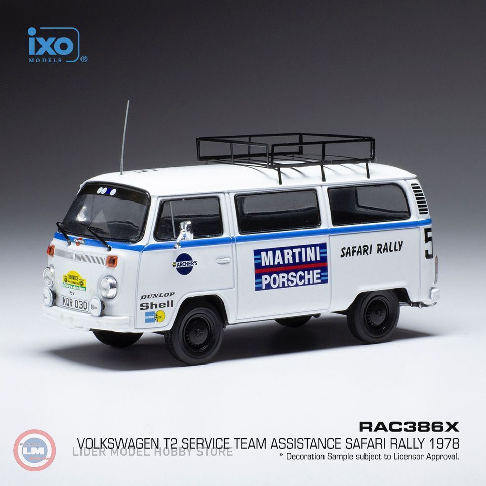 1:43 1978 Volkswagen T2 Bus Team Porsche Martini - Rallye WM, Safari Rallye