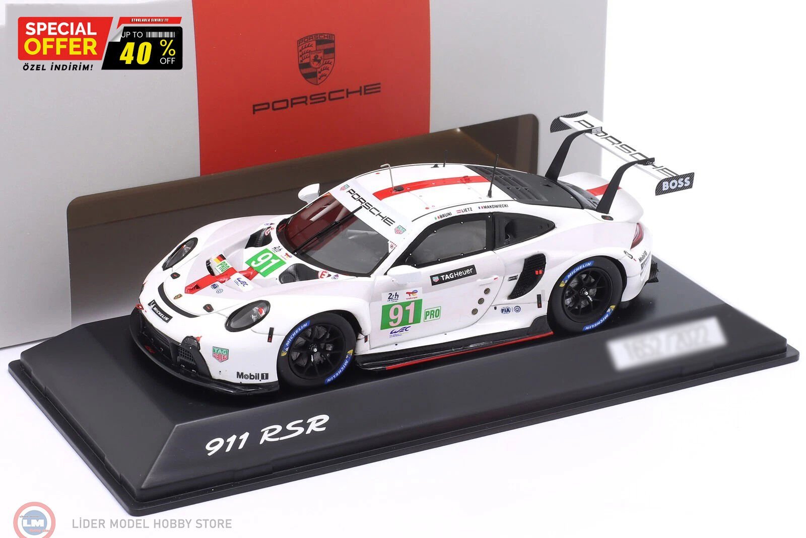 1:43 Spark Porsche 911 RSR #91  LeMans 2022