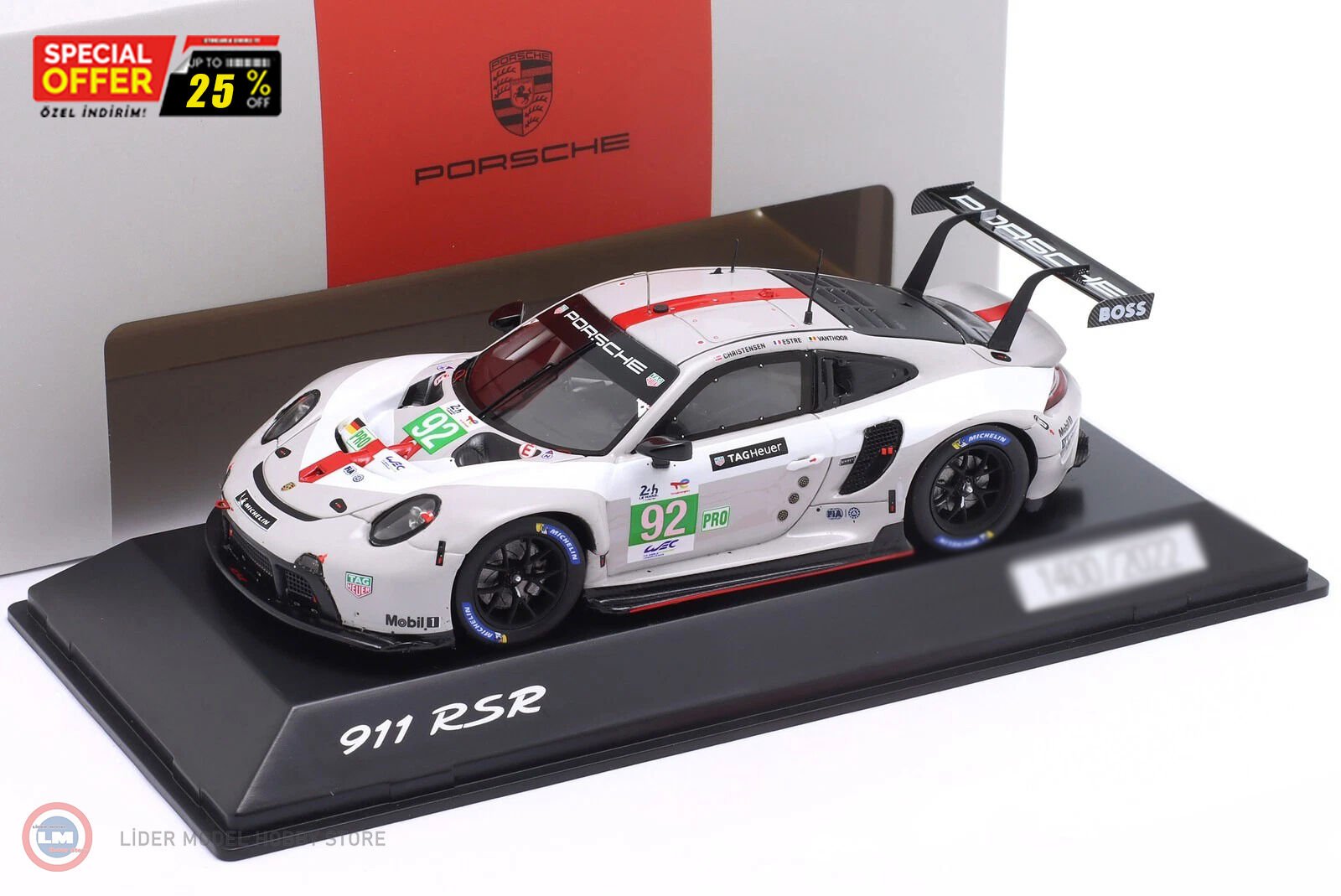 1:43 Spark Porsche 911 RSR #92 LeMans 2022