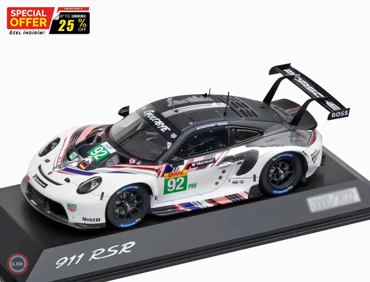 1:43 Spark Porsche 991 RSR-19 Goodbye #92 WEC 2022