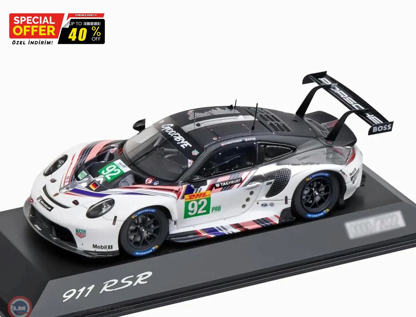 1:43 Spark Porsche 991 RSR-19 Goodbye #92 WEC 2022