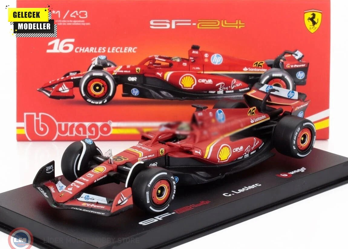 1:43 Burago FERRARI F1 SF-24 #16 MONZA GP 2024 - CHARLES LECLERC