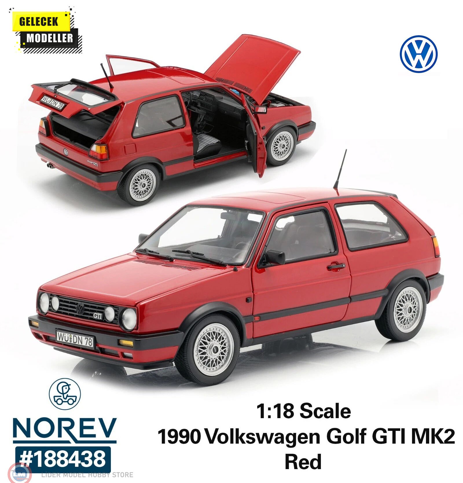1:18 Norev 1990 Volkswagen Golf 2 GTI