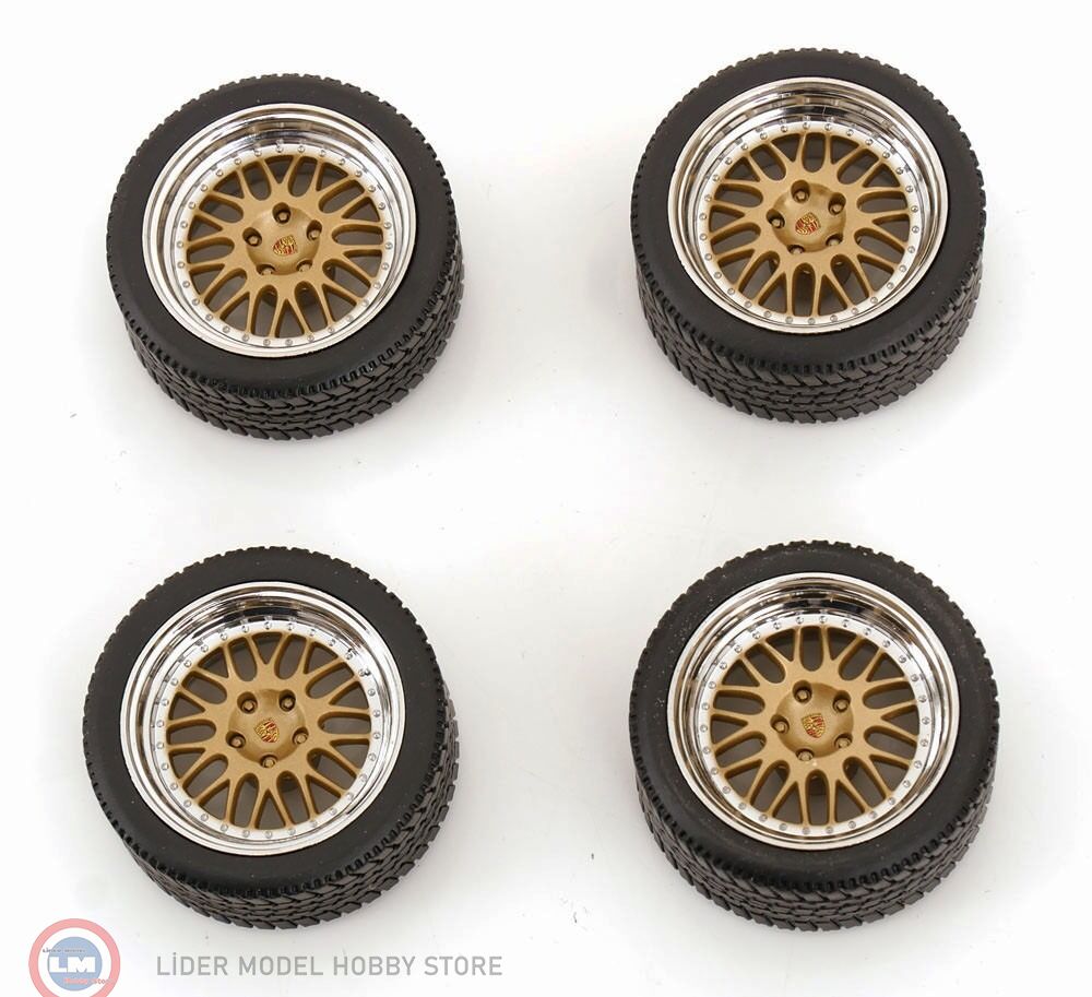 1:18 KK Scale Jant Lastik Seti - BBS RIMS FOR PORSCHE 911 993 GT2 COUPE 1996