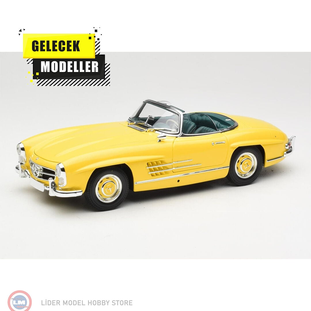 1:18 Minichamps Mercedes Benz 300 SL ROADSTER (W198) 1958 - YELLOW with HARDTOP