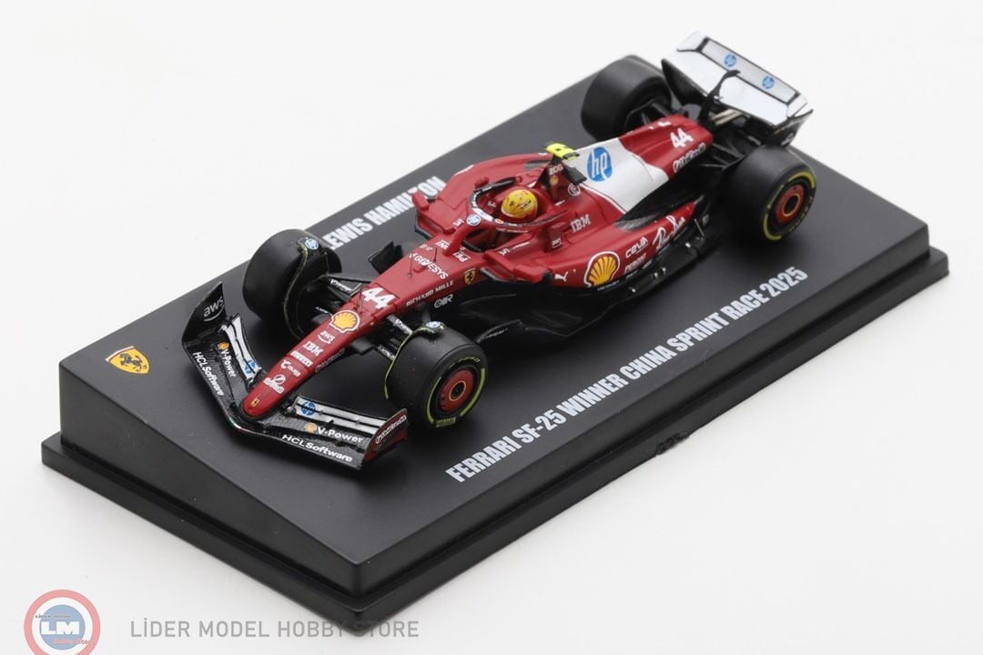1:64 LookSmart 2025 Ferrari SF-25 #44 Winner China Sprint Race Lewis Hamilton