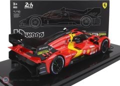 1:18 Burago 2023 Ferrari 499P 3.0L TURBO V6 #51 - WINNER LeMans with Showcase