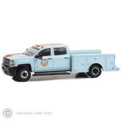 1:64 Greenlight 2018 Chevrolet 3500HD Gulf Oil Truck Dually Drivers Series