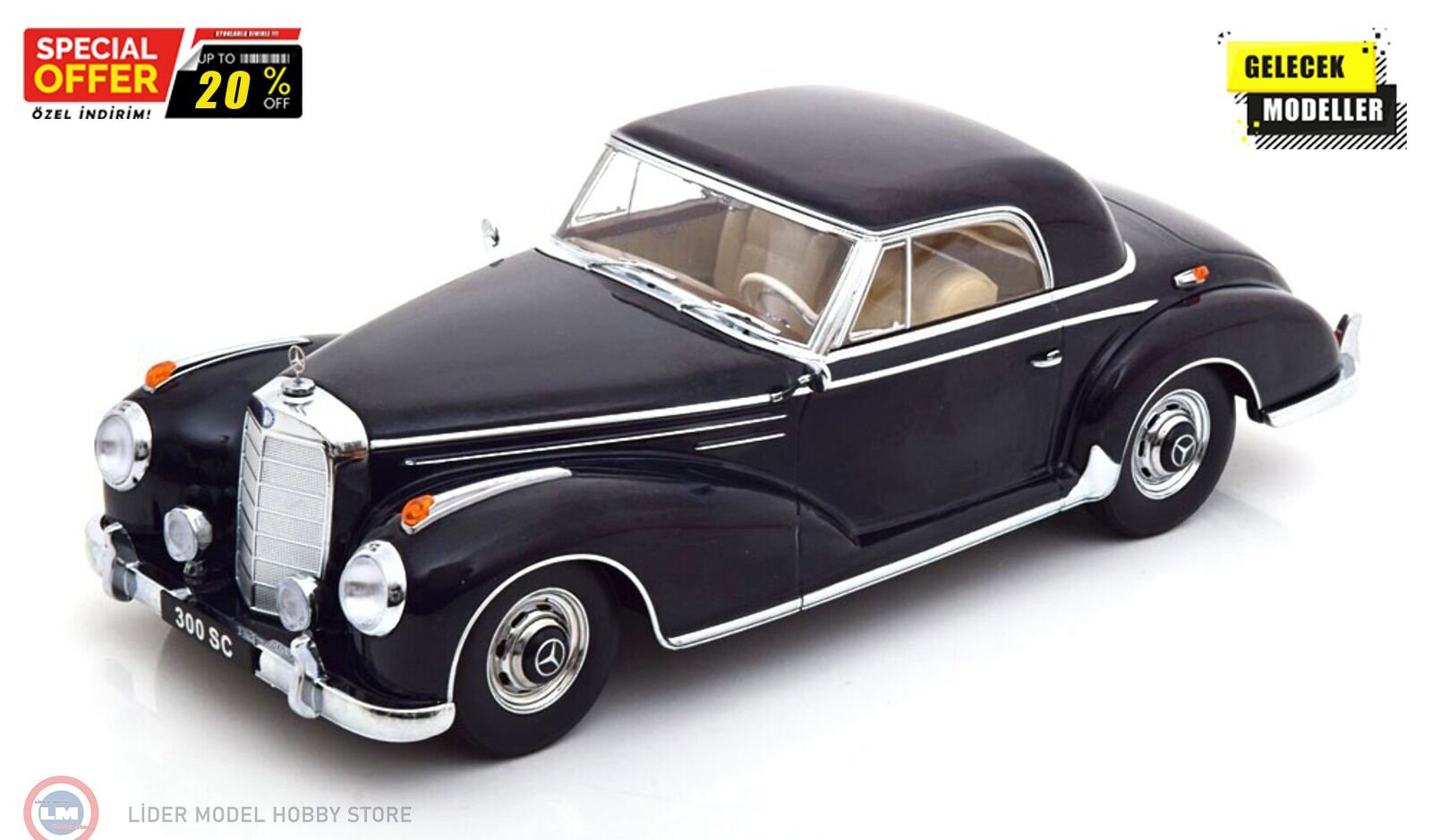 1:18 KK Scale 1955 Mercedes Benz 300 SC W188 Coupe