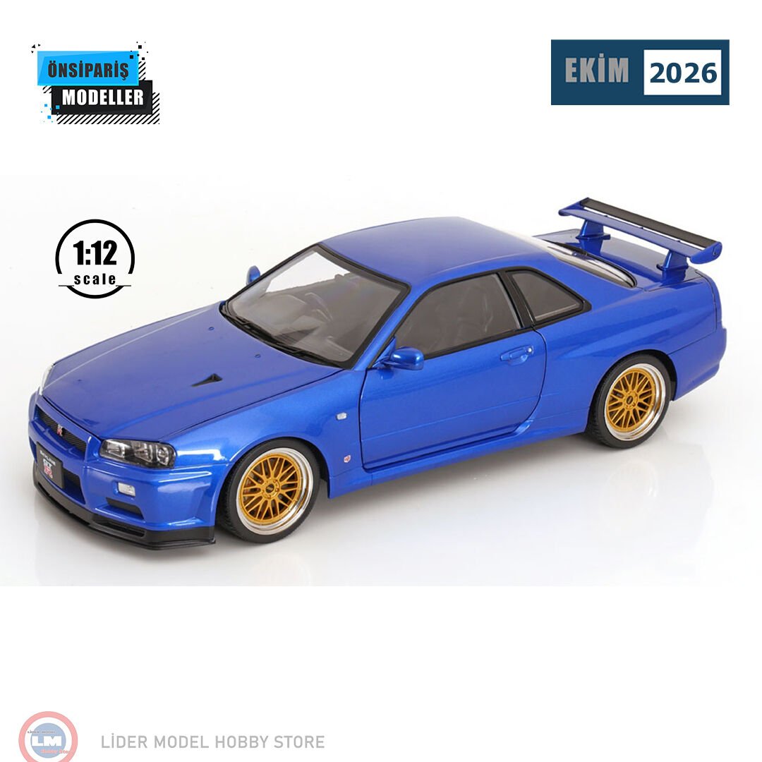 1:12 KK Scale 2001 Nissan Skyline GT-R R34 V-Spec II KKDC120211-2 With BBS Rims