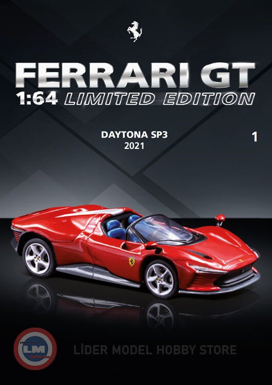 1:64 Atlas 2021 Ferrari Daytona SP3 Open Roof Con Vetrina With Showcase