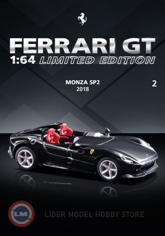 1:64 Atlas 2018 Ferrari Monza SP2 Con Vetrina With Showcase