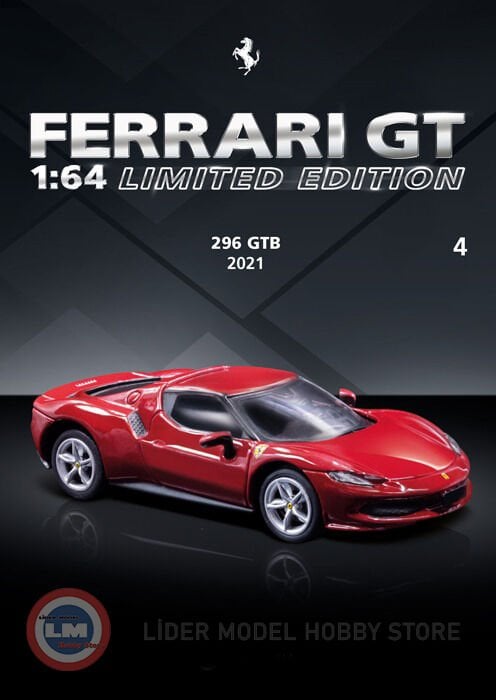 1:64 Atlas 2021 Ferrari 296 GTB Hybird With Showcase